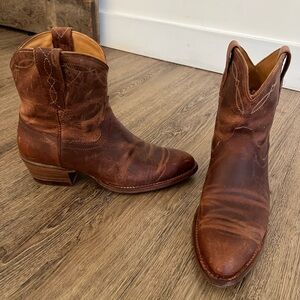 Tecovas Rustic Brown Leather Booties